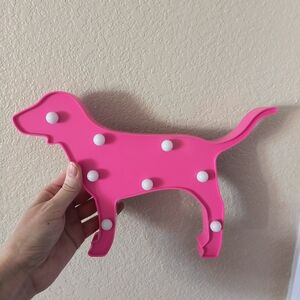 Victoria Secret Pink Pink LED Dog-Shaped Wall Light